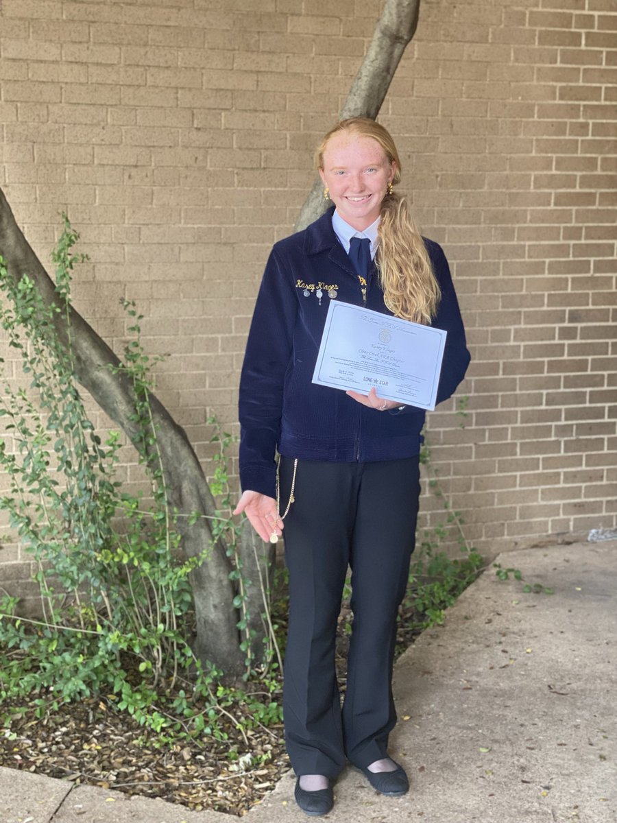 Clear Creek FFA (@clearcreek_ffa) on Twitter photo Kasey accepted her Lonestar FFA Degree yesterday! This is the highest degree a member can earn at the state level! Congrats Kasey! <a href="/CreekWildcats/">Clear Creek Wildcats</a> <a href="/CCISD_CTE/">ClearCreekISD_CTE</a> Kasey accepted her Lonestar FFA Degree yesterday! This is the highest degree a member can earn at the state level! Congrats Kasey! <a href="/CreekWildcats/">Clear Creek Wildcats</a> <a href="/CCISD_CTE/">ClearCreekISD_CTE</a>
