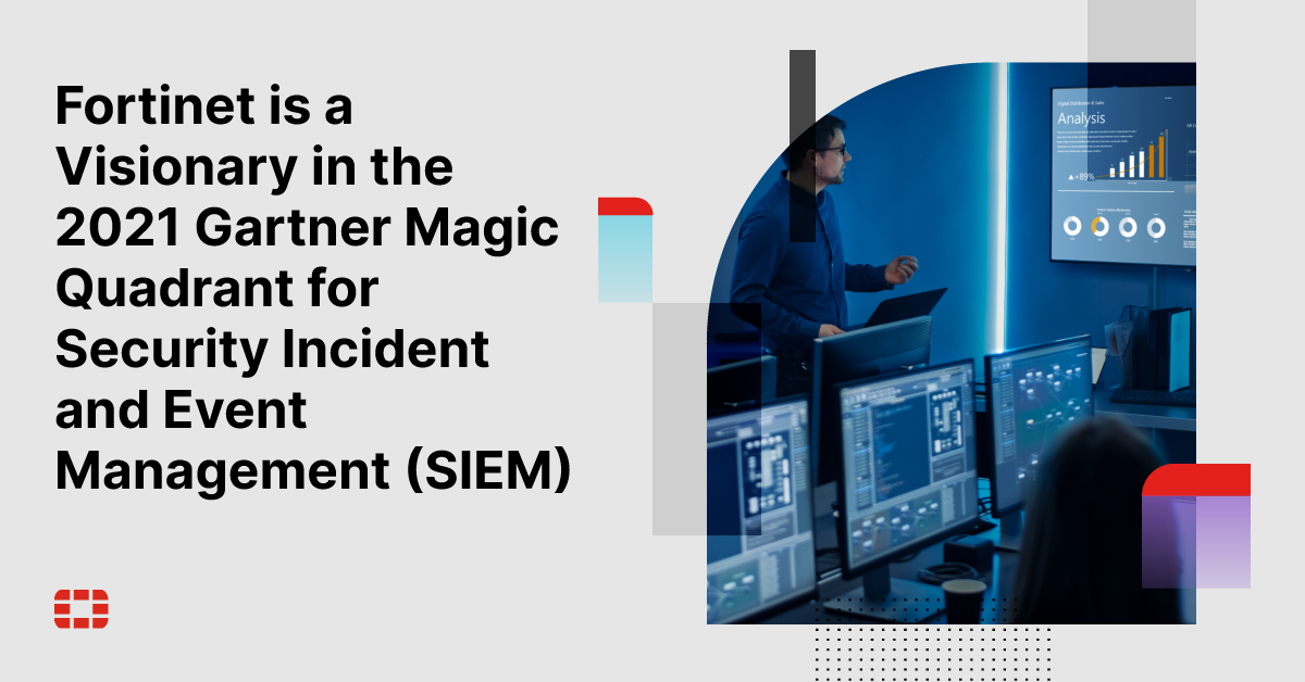 We are proud to announce that #Fortinet has been named a Visionary in the 2021 Gartner Magic Quadrant for Security Information and Event Management (#SIEM). 

Learn how #FortiSIEM enables real-time visibility and accelerated threat detection: ftnt.net/6018ynooE