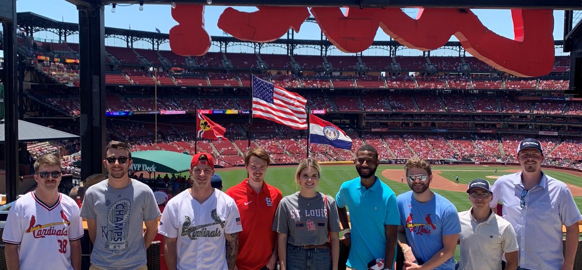 paynecrest's tweet photo. We enjoyed a beautiful afternoon with our awesome group of #Summer #Interns at @BPVSTL to watch the @Cardinals. We had a great day that ended with a cardinal victory in the 9th inning! #InternOuting #Internship2021 #PayneCrestCareers https://t.co/cuo9mU4VmB
