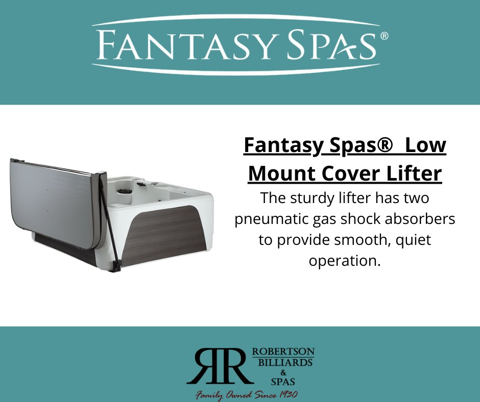 Robertson Billiards and Spas (@robertsonbilrds) on Twitter photo Fantasy Spas® Low Mount Cover Lifter: No heavy lifting! 
Shop now: ow.ly/W1HQ50FrZky
#RobertsonsBilliardsandSpas #FantasySpas #coverlifter #jacuzzi #hottubs Fantasy Spas® Low Mount Cover Lifter: No heavy lifting! 
Shop now: ow.ly/W1HQ50FrZky
#RobertsonsBilliardsandSpas #FantasySpas #coverlifter #jacuzzi #hottubs