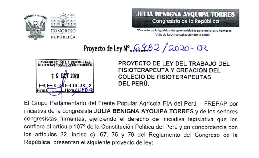 whuacasi's tweet photo. #ConcursoTC | Represalias contra el FREPAP. Hoy en el Pleno las bancadas no respaldaron un proyecto sobre creación del Colegio de Fisioterapeutas.

El PL es de Julia Ayquipa (Frepap) y ya tiene dictamen de Comisión de Educación. Lo mandaron a cuarto intermedio.

@larepublica_pe https://t.co/w30DfIX9r1