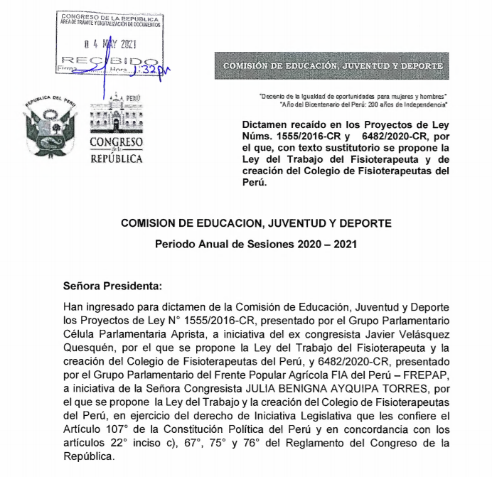 whuacasi's tweet photo. #ConcursoTC | Represalias contra el FREPAP. Hoy en el Pleno las bancadas no respaldaron un proyecto sobre creación del Colegio de Fisioterapeutas.

El PL es de Julia Ayquipa (Frepap) y ya tiene dictamen de Comisión de Educación. Lo mandaron a cuarto intermedio.

@larepublica_pe https://t.co/w30DfIX9r1