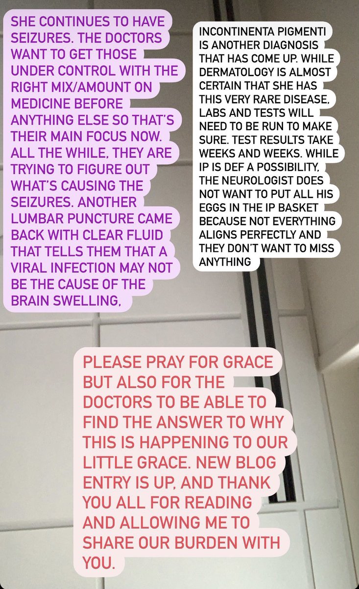 For those of you who have been asking for an update on Grace. Thank you for keeping her on your heart.