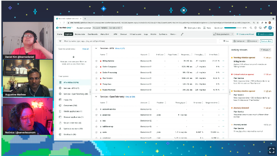 learnwdaniel's tweet photo. Going live on the #nerdlog on https://t.co/viIobnWYAe getting down and dirty with data ingest on @newrelic ⛏️🔨 https://t.co/mI2ylesVef