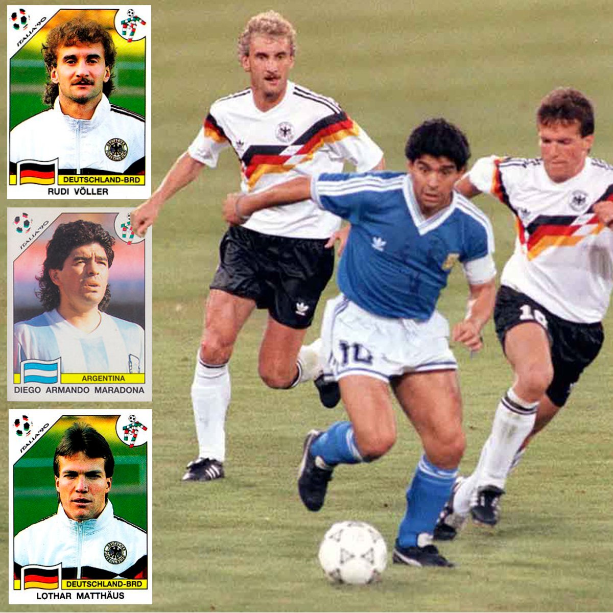 #OTD in 1990 was the Italy 90 final: Germany against the Maradona Argentina. Maradona was kinda injured, but still did a good match. Was a very polemic match. Germany won that day the World Cup.