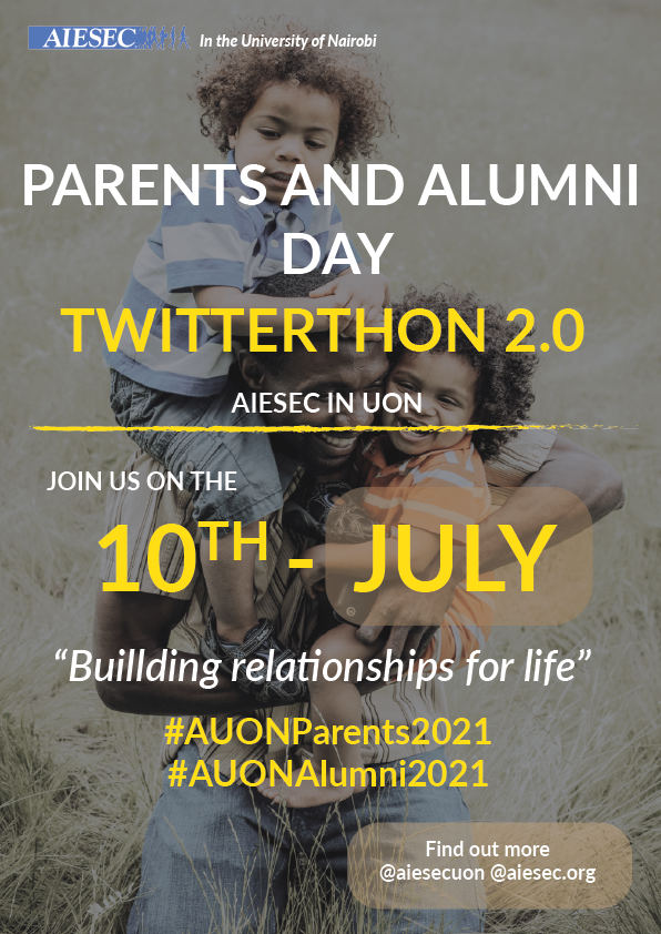 AIESECUON's tweet photo. Join us on Saturday 10th July 2021 for Parents and Alumni DAY, get to ask questions and engage the Panels and Facilitators all in real-time😆 How amazing is that?!!!! Get your keyboards ready it's about to go down🤗 #BuildingRelationshipsForLife
#AUONParents2021
#AUONAlumni2021 https://t.co/XvW35JrBxb