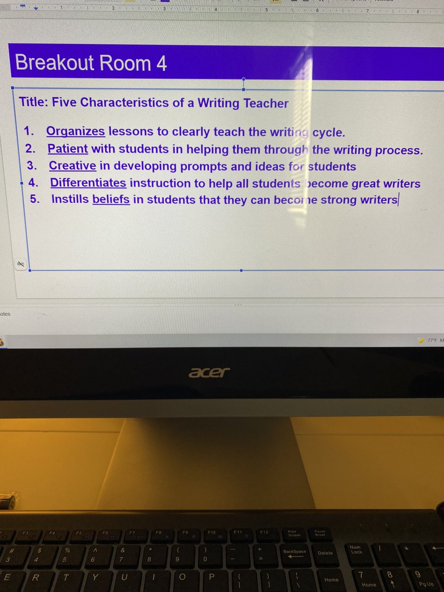 melton4th's tweet photo. Working in collaborative groups to describe traits of writing teachers! #WeAreGISDAE #GISDAEWICOR @AVIDGISD @AVID4College https://t.co/P2RY80Z1u7