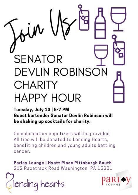 MtLRC's tweet photo. Help @SenRobinsonPA in supporting a great cause! Join him next week for a charity happy hour! https://t.co/EGJ8EMgdlF