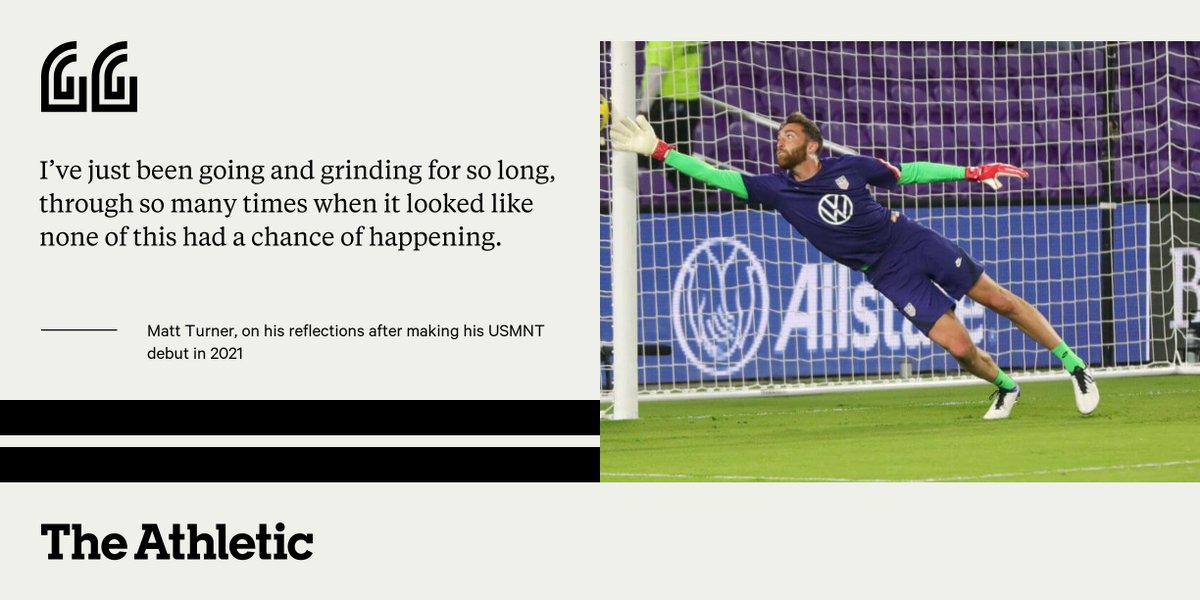 TheAthleticSCCR's tweet photo. Matt Turner first played soccer on a lark in his freshman year of high school. He wasn't recruited for college or drafted into #MLS.

Today, he's in contention to be the #USMNT's starting goalkeeper.

@samstejskal on Turner's very unlikely journey: https://t.co/su5rPyFUT9 https://t.co/atKyVVkSBb