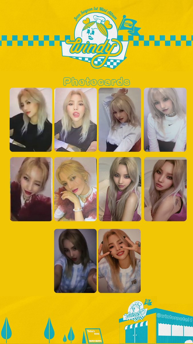 Here's the completed album photocard template for soyeon 's solo