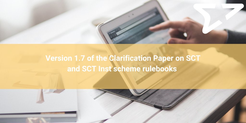 EPC_SEPA's tweet photo. You want to learn more about the new version of the clarification paper on SCT and #SCTInst scheme rulebooks? Check out our website: https://t.co/WsM1zwvNJi https://t.co/NZKUUiiq3f