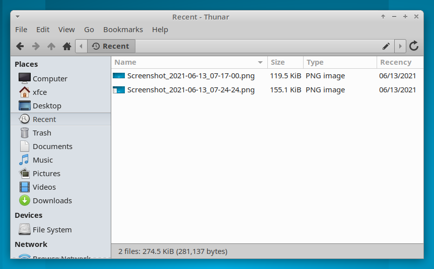 XfceNation's tweet photo. Coming in #Xfce 4.18: #Thunar now supports GTK’s recent special folder, which lists the most recent files that were opened. Thanks Sergios Kefalidis. #XfceUX #XfceDevelopment #Xfce418
https://t.co/qOY78PL0lK
Join us on IRC (#xfce-dev) or telegram https://t.co/mwHlrJSuJy https://t.co/zBOkmEr1TK