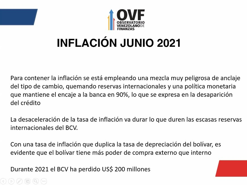 Según el Observatorio Venezolano de Finanzas, las políticas que se están utilizando en Venezuela, para contener la inflación, están resultando de alto riesgo para el país.