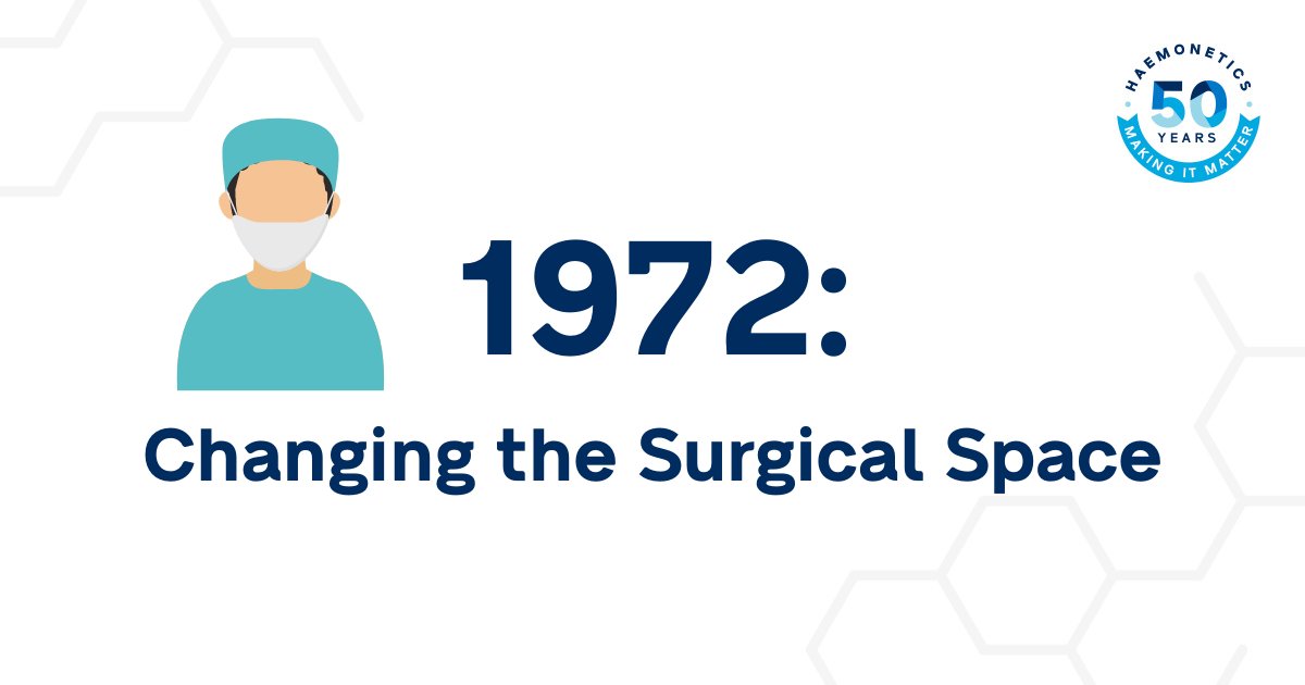 HaemoneticsCorp's tweet photo. Improving patient care has always been at the core of our work. To reduce the need for external blood, which can make surgery safer, we introduced the Cell Saver®, still used in hospitals today. #50YearsofHAE https://t.co/0BT2Gp5wRt