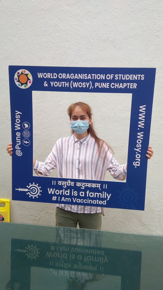 PuneWosy's tweet photo. Glimpse from the photo booth. 
#VaccinationDrive #WOSYPune https://t.co/s7DSph5rGO