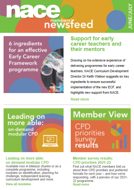 naceuk's tweet photo. Our final newsfeed of this academic year is out now, and it's a smasher (if we do say so ourselves)! Featuring @nrichmaths @theESU @FBM_Training @HowellsSchool @stlukesoldst @Challney_Girls
@DrKeithWatson1 &amp; more... If you haven't signed up yet, do so now: https://t.co/AuXHaaPG7r https://t.co/K9b2emaxe4