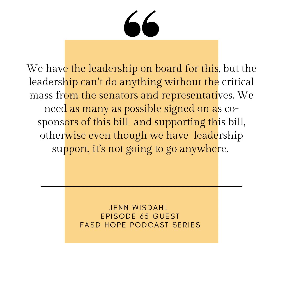 fasdhope's tweet photo. Thursday Thoughts from @JWisdahl of @NOFAS_USA
#fasdhopepodcast Episode 65- “BREAKING NEWS- FASD Legislation Update” is available now! Visit https://t.co/3dR7GFhF9U to learn how to contact your senators & representatives to co-sponsor & support #FASDRespect #S2238 #HR4151 https://t.co/uyAAGdUyT0