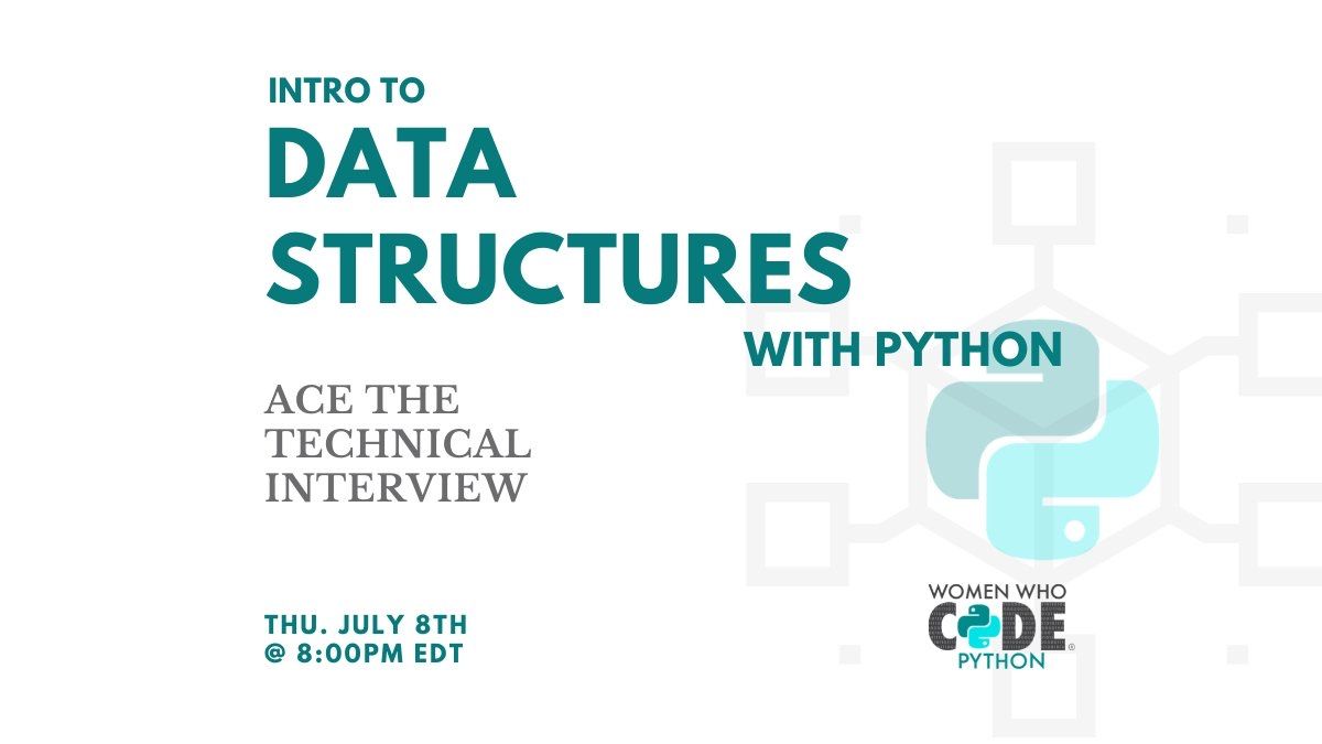 wwcsf's tweet image. RT @wwcodepython: Join us on 𝗧𝗵𝘂𝗿𝘀., 𝗝𝘂𝗹𝘆 𝟴 𝗮𝘁 𝟴𝗣𝗠 𝗘𝗗𝗧 for Session 9 of our 𝗜𝗻𝘁𝗿𝗼 𝘁𝗼 𝗗𝗮𝘁𝗮 𝗦𝘁𝗿𝘂𝗰𝘁𝘂𝗿𝗲𝘀 𝘄𝗶𝘁𝗵 #𝗣𝘆𝘁𝗵𝗼𝗻 study group! We will conclude the series with maps and hash tables.
🔗buff.ly/3qJ1DmP

#technicalinterviews