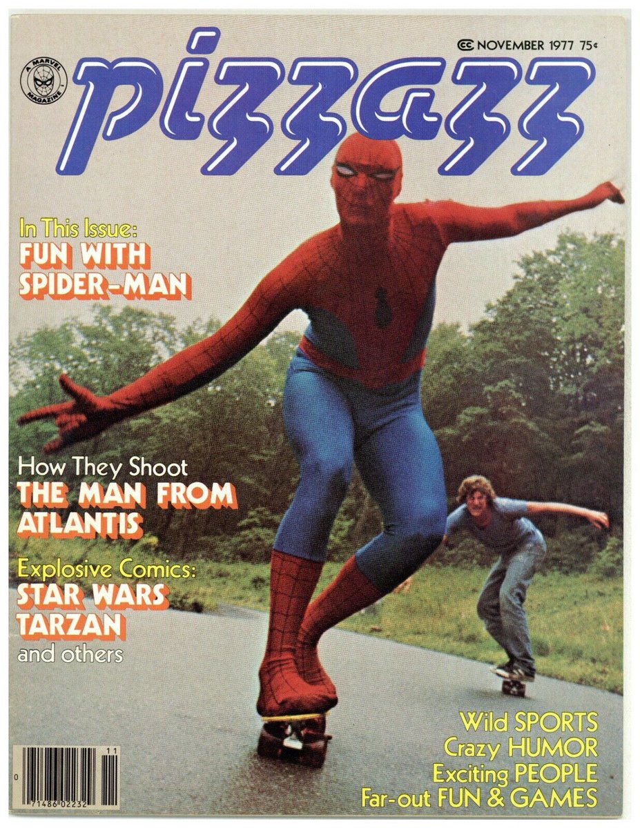 Pizzazz Magazine #2 1977 Marvel Spider-Man on a Skateboard cover! 

Features a serialized Star Wars comic! 

Buy It Now: https://t.co/xe5oVTG3Vt

#Marvel #SpiderMan #StarWars #Skateboarding #Atlantis #gdcomics https://t.co/Me7j5Hozaq