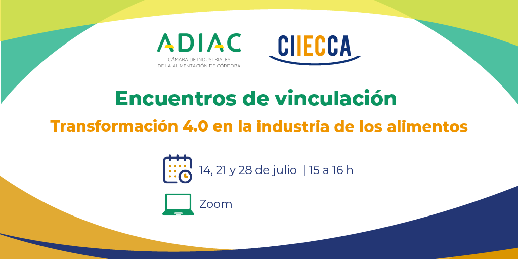 CIIECCA's tweet photo. Durante julio desarrollaremos encuentros de #vinculación con #ADIAC, la Cámara de Industriales de la alimentación de Córdoba
¿Nuestro objetivo? Acompañar a este sector en su camino de Transformación 4.0 🤖💻
¡Pronto te contaremos más! 🙌 https://t.co/2KPedJrDIo