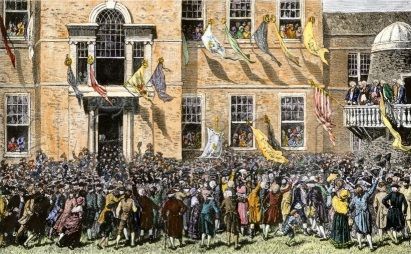 On this day in 1776 - Col. John Nixon gave the first public reading of the U.S. Declaration of Independence to a crowd at Independence Square in Philadelphia, after which the Liberty Bell was rung. https://t.co/FirbrS4lZ2