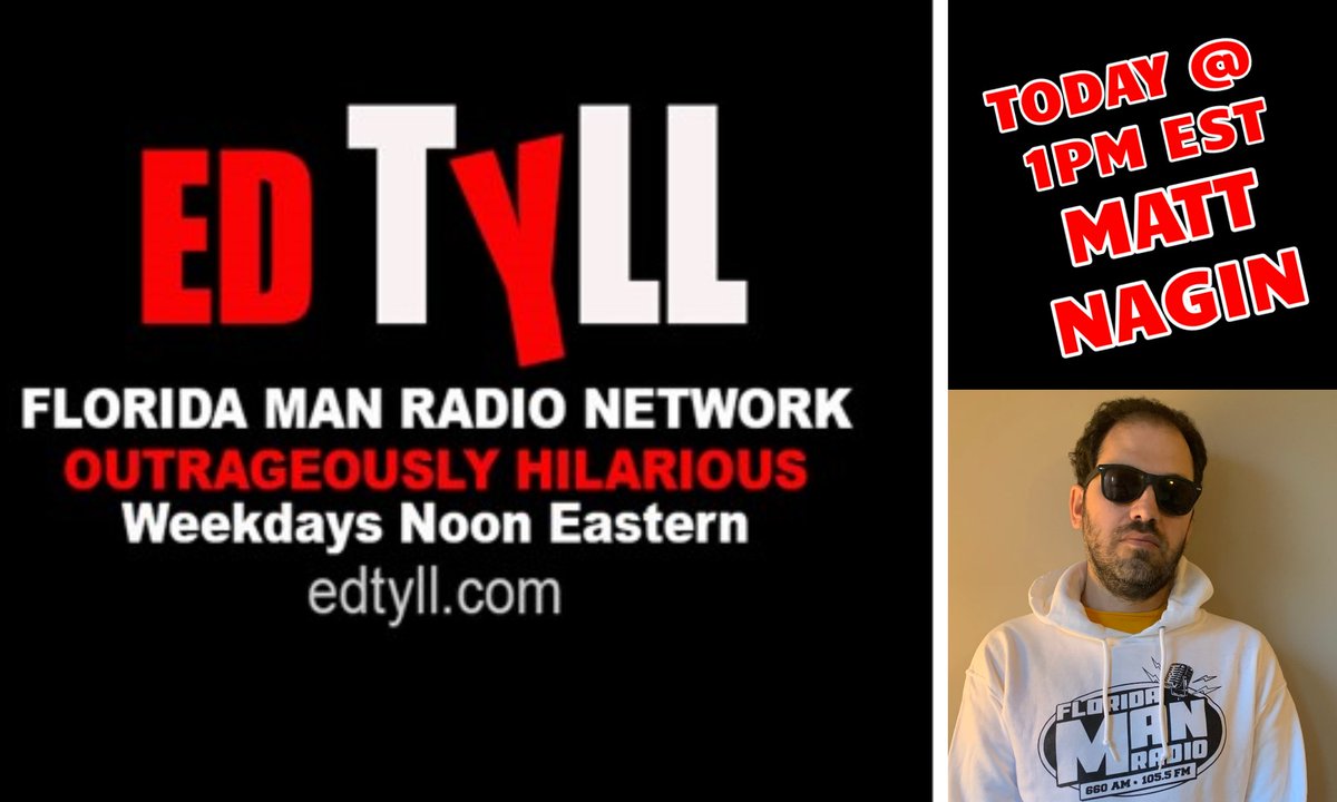 naginplease's tweet photo. Always a good time. Listen here today at 1 eastern https://t.co/TDafgyLVg3
#edtyll #podcast #naginplease #floridamanradio #comedypodcast #comedyradio https://t.co/BRpq7kKs2u