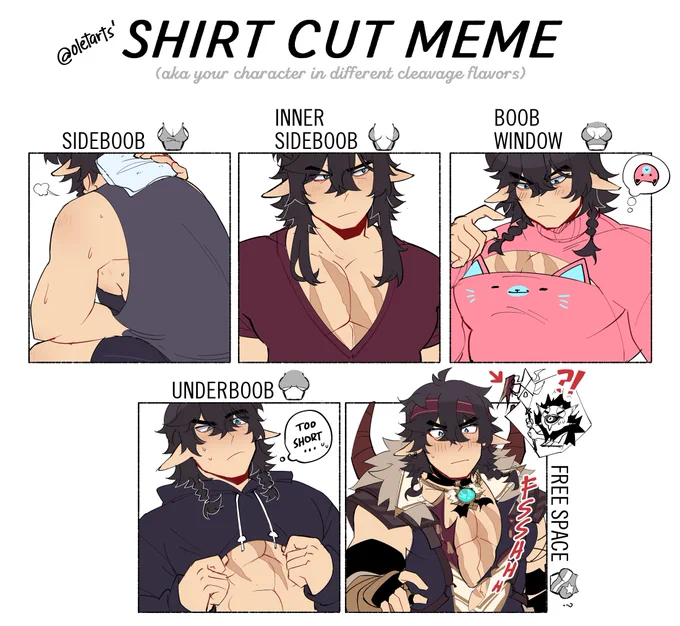 shirt cut meme with gareth 🥰 #genshinoc 

[fullbody ver in the replies!!] 