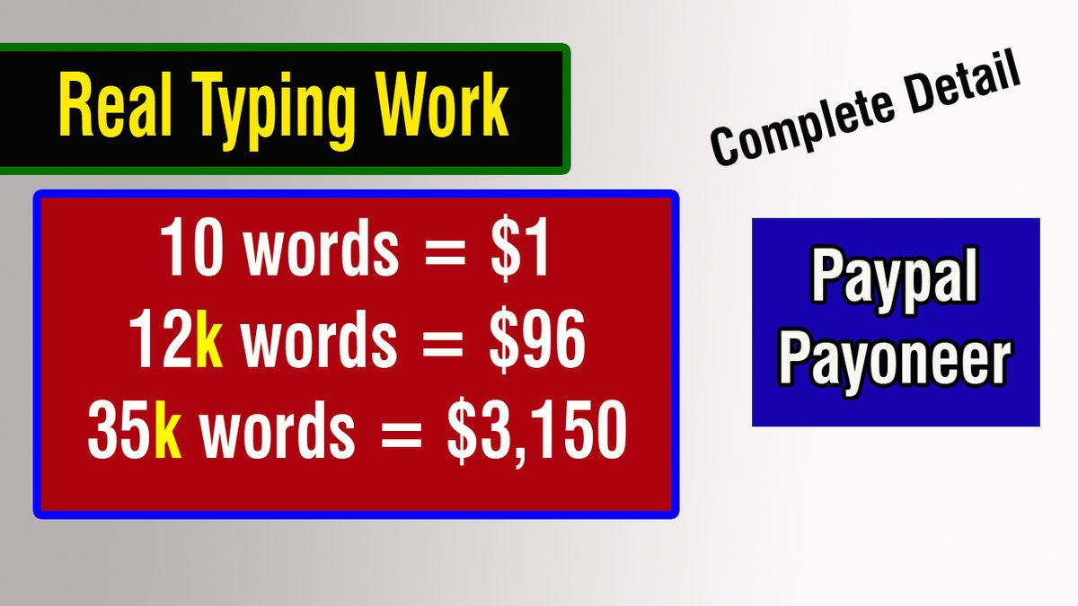 Real typing work | Get paid for Translation work | Work from Home 
youtube.com/watch?v=ZVo3WN…

#typingwork #typingjobs #translationjobs #translationwork #snackvideo #snackvideoapp