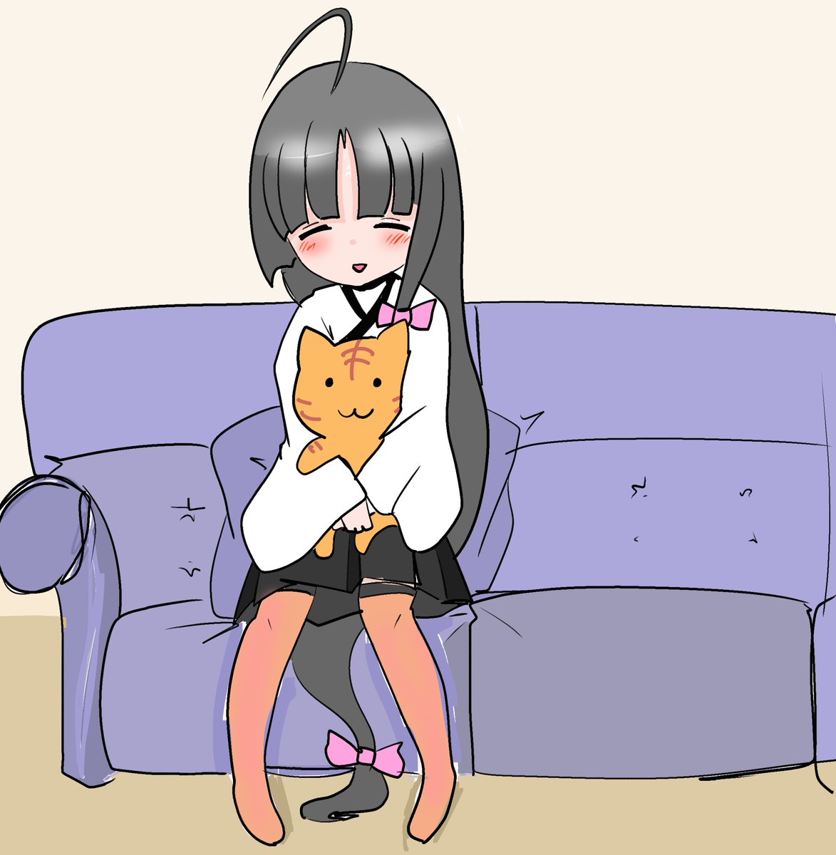 猫抱っこ 祥鳳さん大好き提督のイラスト