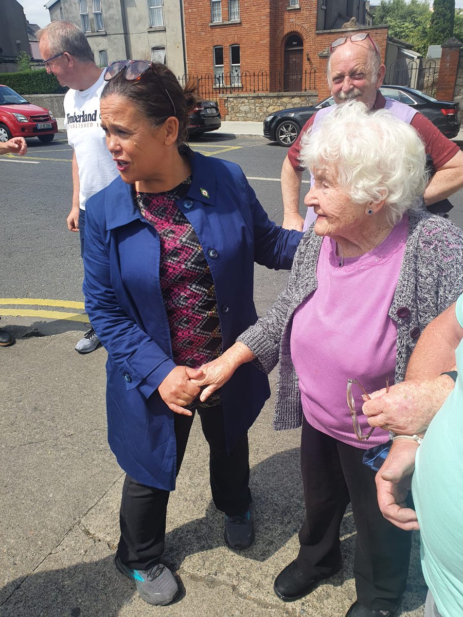 Conn32Ro's tweet photo. My Grandma, 96 years old hand in hand with @MaryLouMcDonald on her way to vote Lynn Boylan number 1. If she can get up to vote, you can too #Lynn2Win #dbsbyelection https://t.co/wftNRFRT5M