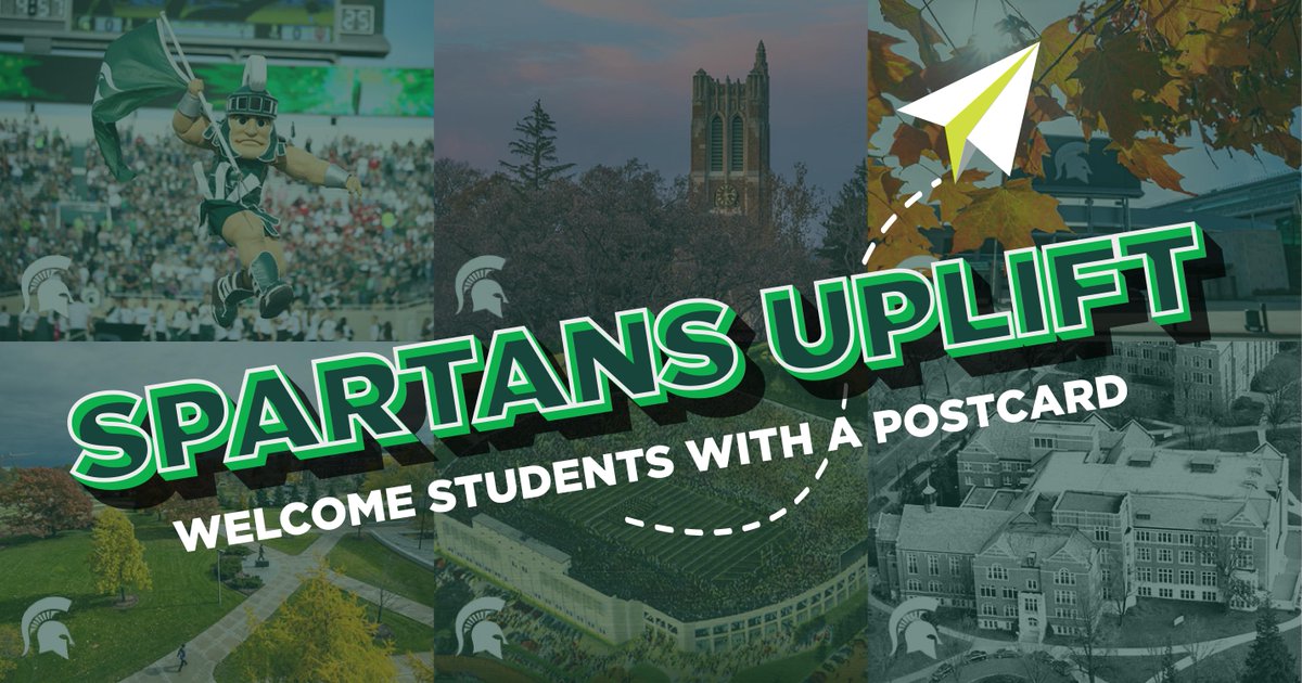 Remember the feeling of returning to campus for a new semester? Help us welcome new and returning students this fall by sending them a postcard. 

It’s free and simple, just fill out the form &amp; we will print and mail your postcard: go.msu.edu/postcard-21