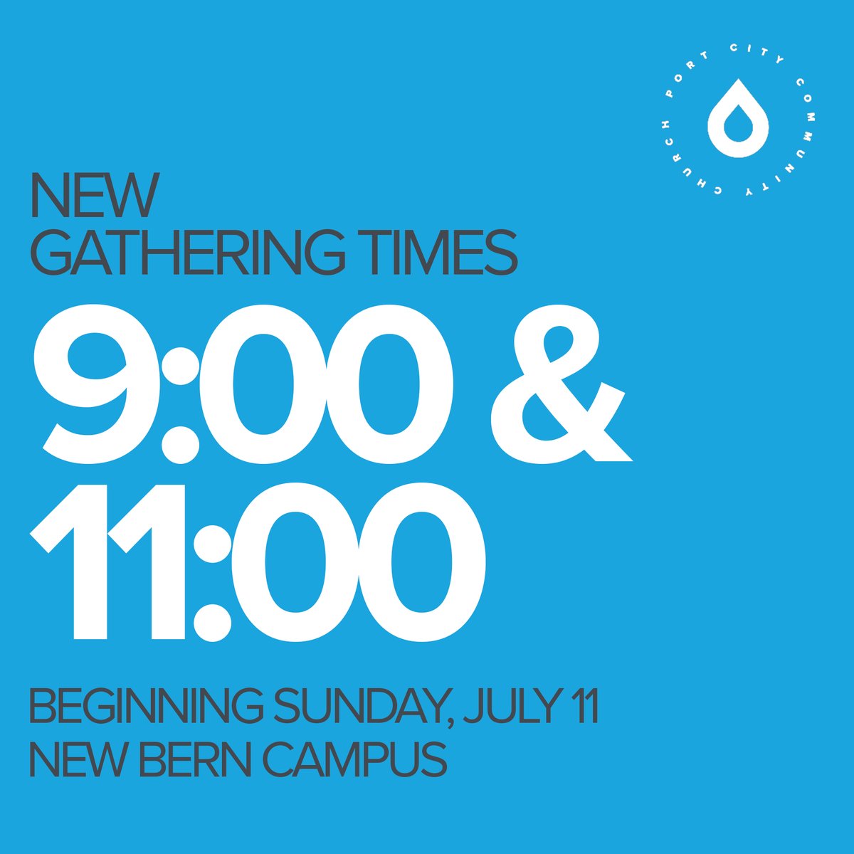 pc3newbern's tweet photo. We are excited about our new Gathering times at 9 and 11 AM beginning THIS SUNDAY, July 11. We are launching Children's Ministry at the 11 AM Gathering as well! By starting earlier we hope to make it easier to find your place here. Join us this Sunday at 9 or 11! https://t.co/ZrCUMOWaMI