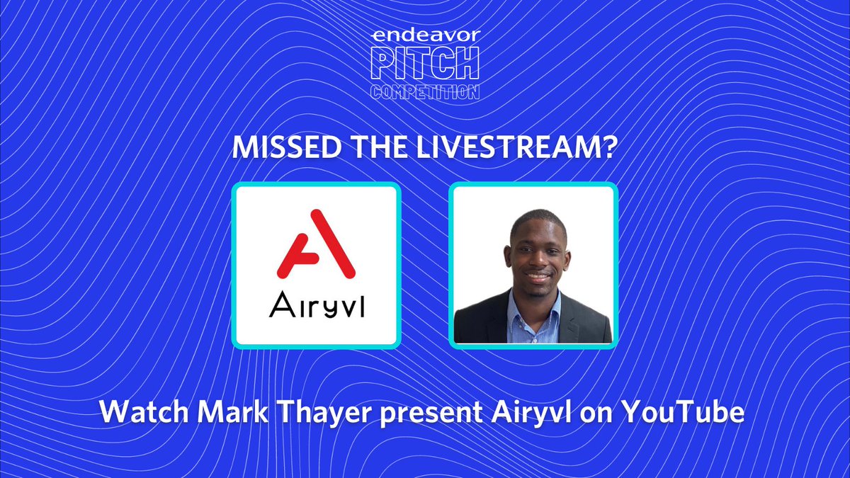 Last week we hosted our first #EndeavorPitchCompetition! To continue highlighting our participants we’ll be re-uploading their presentations, in order, starting with Mark Thayer of @airyvltech!
#MiamiTech #Entrepreneurship