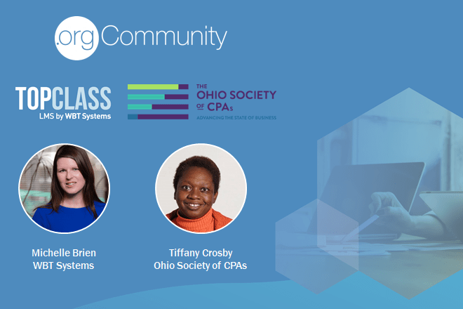 TopClassLMS's tweet image. Deciding whether to keep events virtual or go back to live? Join Tiffany Crosby (Ohio Society of CPAs) &amp;amp; Michelle Brien (WBT Systems) at Innovation Summit next Wed 7/14 to hear how OSCPA’s virtual conferences improved member engagement. buff.ly/3qPdVuQ #assnchat