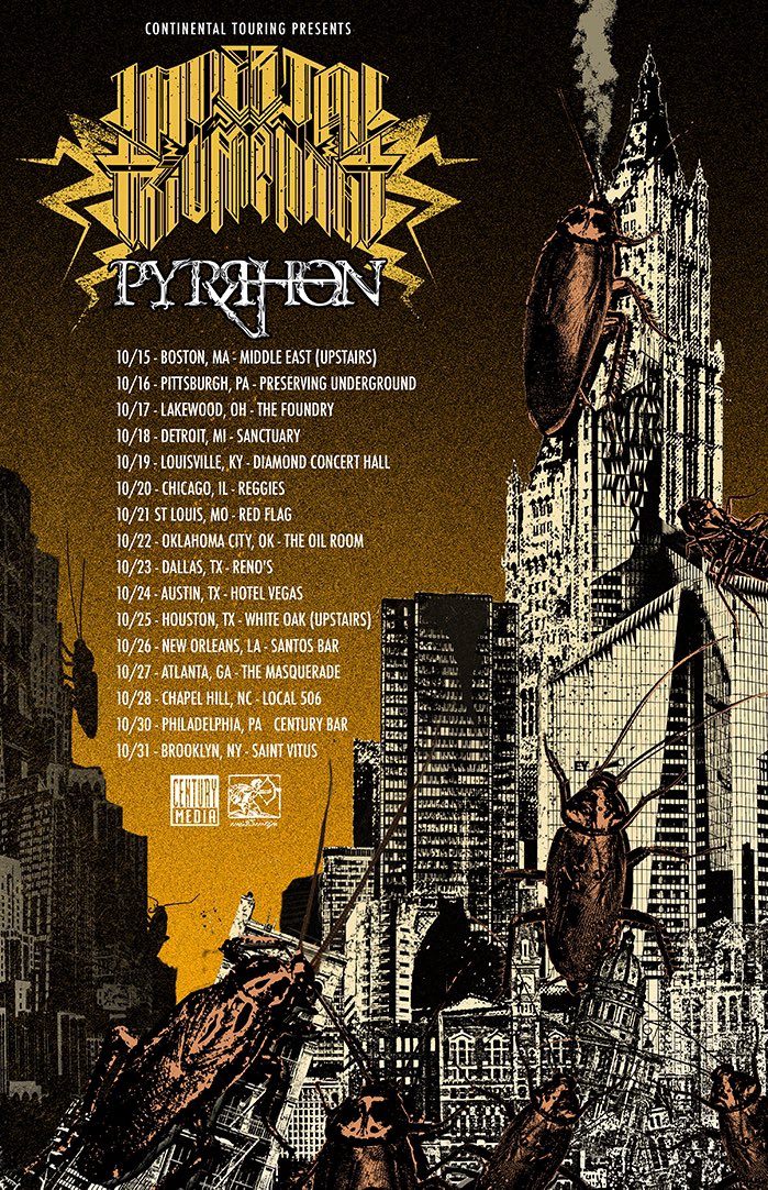 We have added two more dates:
10/19 Louisville, KY @ Diamond Concert Hall
10/21 St Louis, MO @ Red Flag

Ticket link will be updated ASAP.
Tickets:
linktr.ee/ImperialTriump…