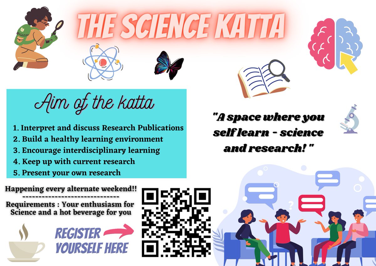 TheScienceKatta's tweet photo. Hola! 
We are here with the first 'Science Katta' session. A free space where we will be discussing a lot of research papers! 🥳 

#research #AcademicChatter @yourPhDpal
@VoicesofIndAcad 
@IndiaSciPol @ecologyxplained @labhopping @skinkomaniac @MayuriRege @KaushikLab @varad_giri https://t.co/4IwEN9YPR4