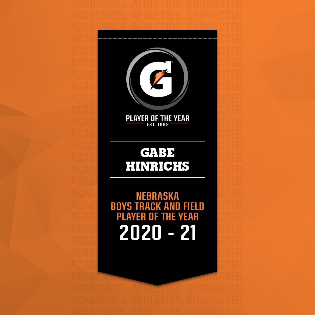 Truly honored and blessed to be named the 2020-21 <a href="/Gatorade/">Gatorade</a> Nebraska Track and Field Player of the Year! Thank you to my coaches, teammates, and family for all your support. <a href="/ElkhornPS_ESHS/">Elkhorn South HS</a> #GatoradePOY