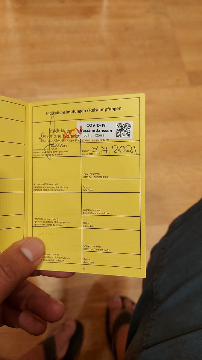 djshakill's tweet photo. Finally vaccinated!
#Wien #COVID19 #vaccination #Janssen https://t.co/GxsSmcufJM