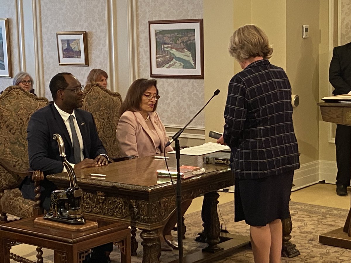FletcherKent's tweet photo. And Whitney Issik becomes the associate minister of status of women. #ableg https://t.co/6sO8sFT3Jl