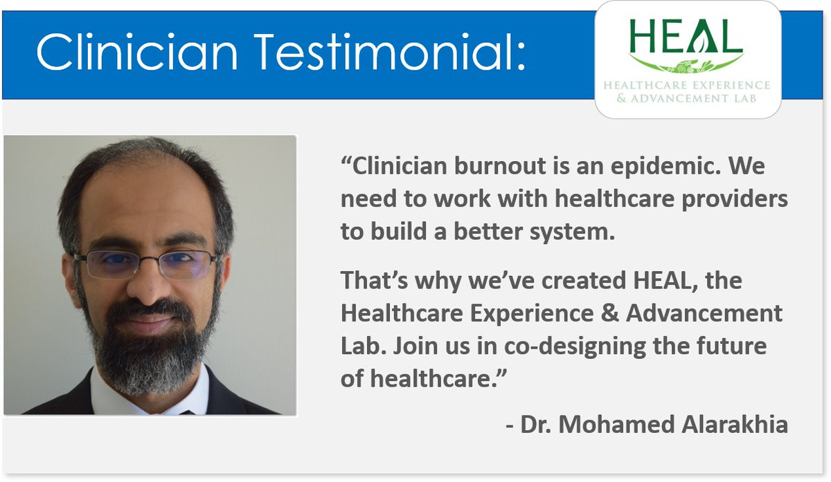 eHealthCE's tweet photo. Our Managing Director, Dr. Mohamed Alarakhia, is a family physician and knows firsthand the challenges clinicians are facing. HEAL invites clinicians to participate in the design of digital health tools, ensuring these solutions fit into their workflows: https://t.co/nqnUbatMPQ https://t.co/Z6qkrKDrYs