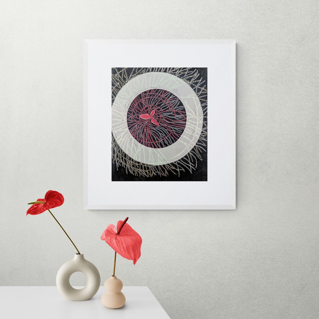New print hot off the press! #originalart #lino #printmaking #handcarved #LimitedEdition #ContemporaryArt 

maryannemolcan.com/art/bodhi-hand…