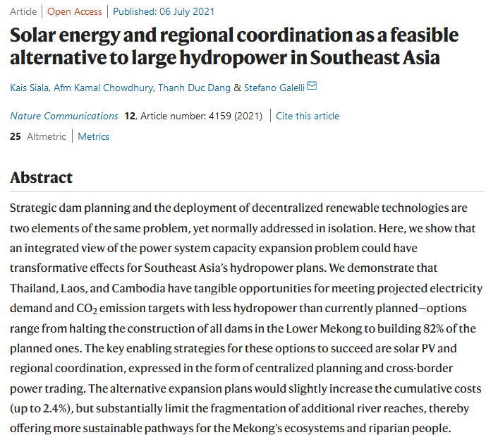 Nature Communications (@naturecomms) on Twitter photo Strategic dam planning in the Lower Mekong basin shows economically and technically feasible energy alternatives that reduce impacts on riverine ecosystems <a href="/k_chy0013/">Kamal Chowdhury</a> <a href="/ThanhDucDang/">Thanh Duc Dang</a> <a href="/GalelliStefano/">Stefano Galelli</a>
doi.org/10.1038/s41467… Strategic dam planning in the Lower Mekong basin shows economically and technically feasible energy alternatives that reduce impacts on riverine ecosystems <a href="/k_chy0013/">Kamal Chowdhury</a> <a href="/ThanhDucDang/">Thanh Duc Dang</a> <a href="/GalelliStefano/">Stefano Galelli</a>
doi.org/10.1038/s41467…
