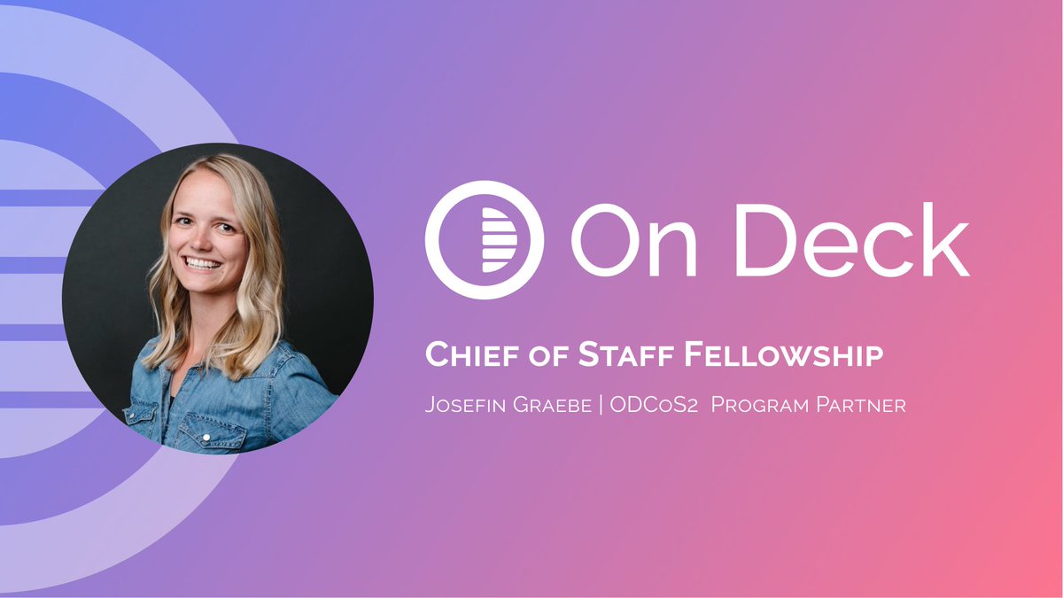 tinydancercxm's tweet photo. #ODCoS2 is SO lucky to have you, @JosefinCatharin ๐ฅณ Can't wait to see what you share with the fellows and I'm looking forward to learning from you!
If you haven't checked it out already, take a look at @beondeck's #ChiefofStaff Fellowship: https://t.co/FjbhYUh6bH https://t.co/7qeLLCfhOQ