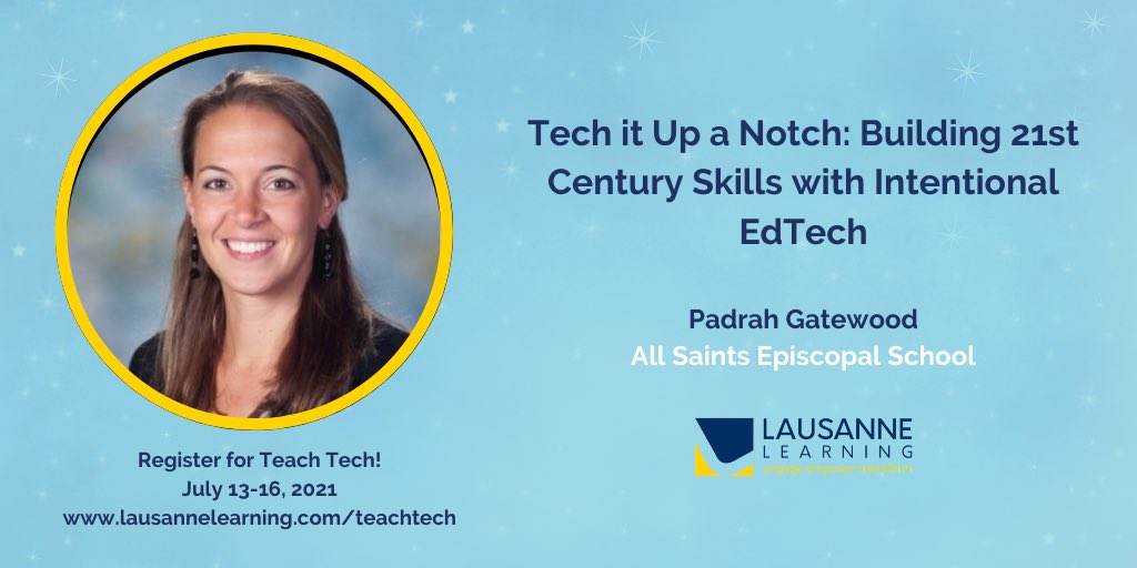 curiouscreator9's tweet photo. #TeachTech is less than a week away. Let’s Tech It Up a Notch next week together! Register at https://t.co/ffyhxew6vY!

@LausanneLearn @AmberAnnaColvin #TeachTech2021 #edtech #edtechchat https://t.co/CkXVXEvsN4