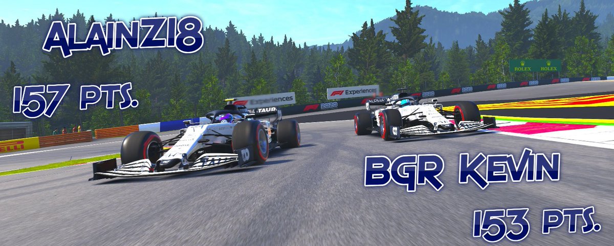 NorthAmericanRL's tweet photo. It's Race Day for the final time on F1 2020! Tonight at 8PM EST @Alain_Z18 and @Kevin_Varella80 will fight it out to become Season 2 champion! It came down to the last lap of the season last time between these 2, and only 4 points separate them again🤩
https://t.co/JkTd0aDcNU https://t.co/Xd8caLNtwR