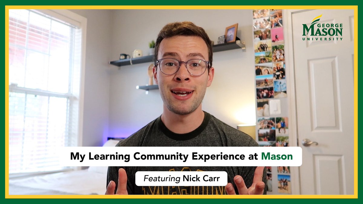 MasonAdmissions's tweet photo. #Mason2025 start your countdown to Move-In Day! Mason Alum, Nick, details his experience being in a Learning Community @GeorgeMasonU Click https://t.co/H75RTOkwoq We can't wait to see you in the fall ๐๐งก #MasonNation #MasonTransfer #MasonBound https://t.co/2xP4wd6FJi