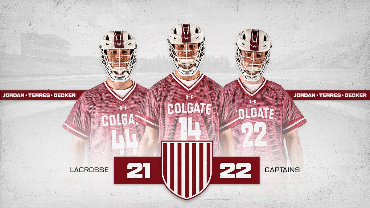 ColgateMLax's tweet photo. The 2022 captains! 

Congrats to Brendan Jordan, Marshall Terres, and Ryan Decker on making up the leadership squad.

READ➡️https://t.co/GOOixMFEAv https://t.co/B7tokygf77