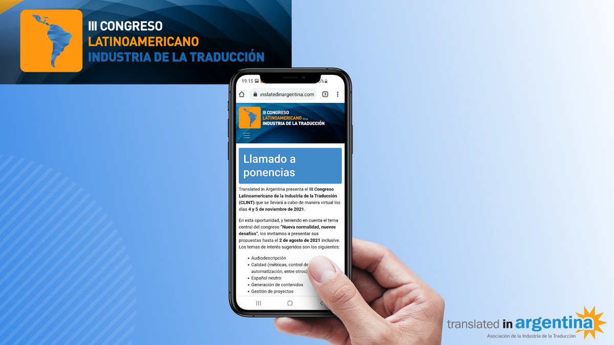 Ya se encuentra abierta la convocatoria a ponencias para #CLINT21VIRTUAL. Desarrollamos una interesante lista de temas que giran alrededor de la temática “Nueva normalidad, nuevos desafíos”.
Para más información y requisitos, visitá bit.ly/3yFrIGS
¡Animate!