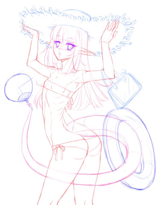 続きは配信で描くか… 