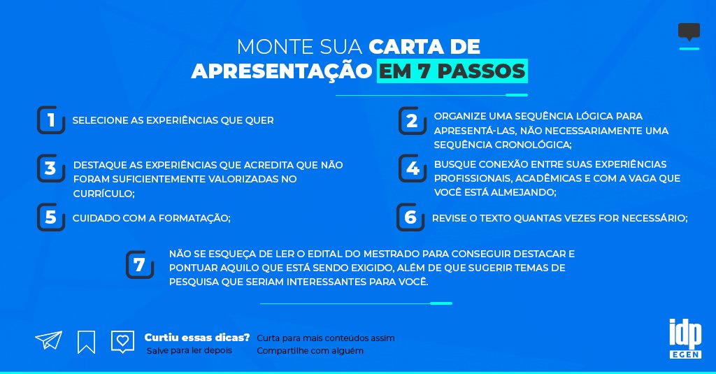 Essa é a última semana se inscrever nos nossos programas de mestrado em Administração Pública e Economia 🚨

👉 Baixe o manual com mais informações: idp.edu.br/mestrado/profi…

Não perca tempo ⏰

#sejaIDP #EGEN